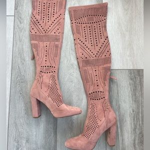 Pink Steve Madden Over the Knee Boots